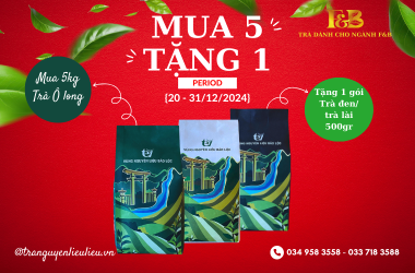 Thông báo chính sách ưu đãi cuối năm - Sản phẩm Trà Ô Long F&B Tea